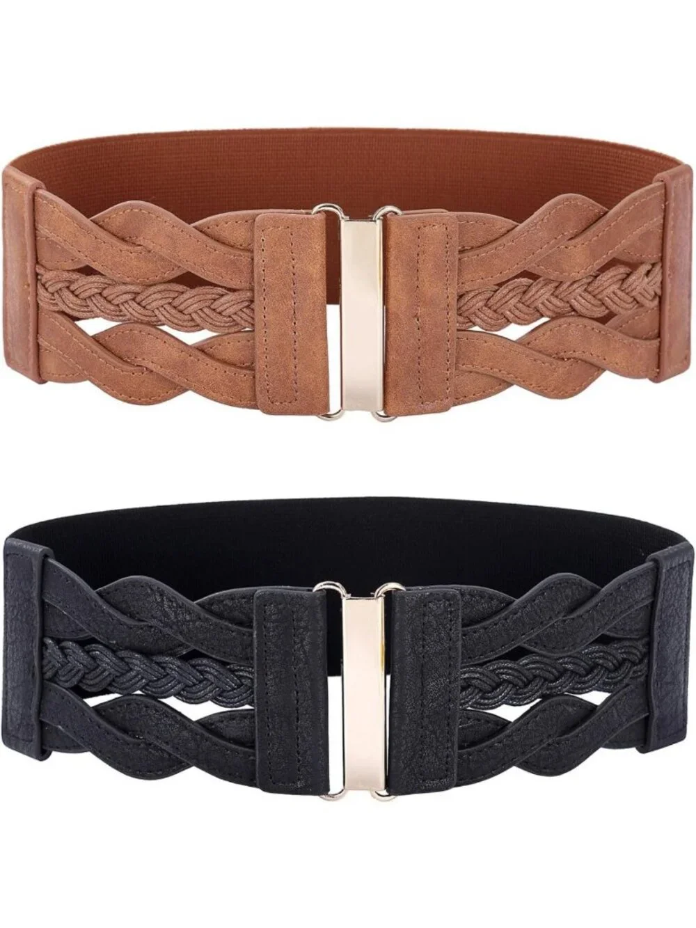 Vintage Stretchy Cinch Belt for Dresses - Women's Elastic Wide Retro Fashion